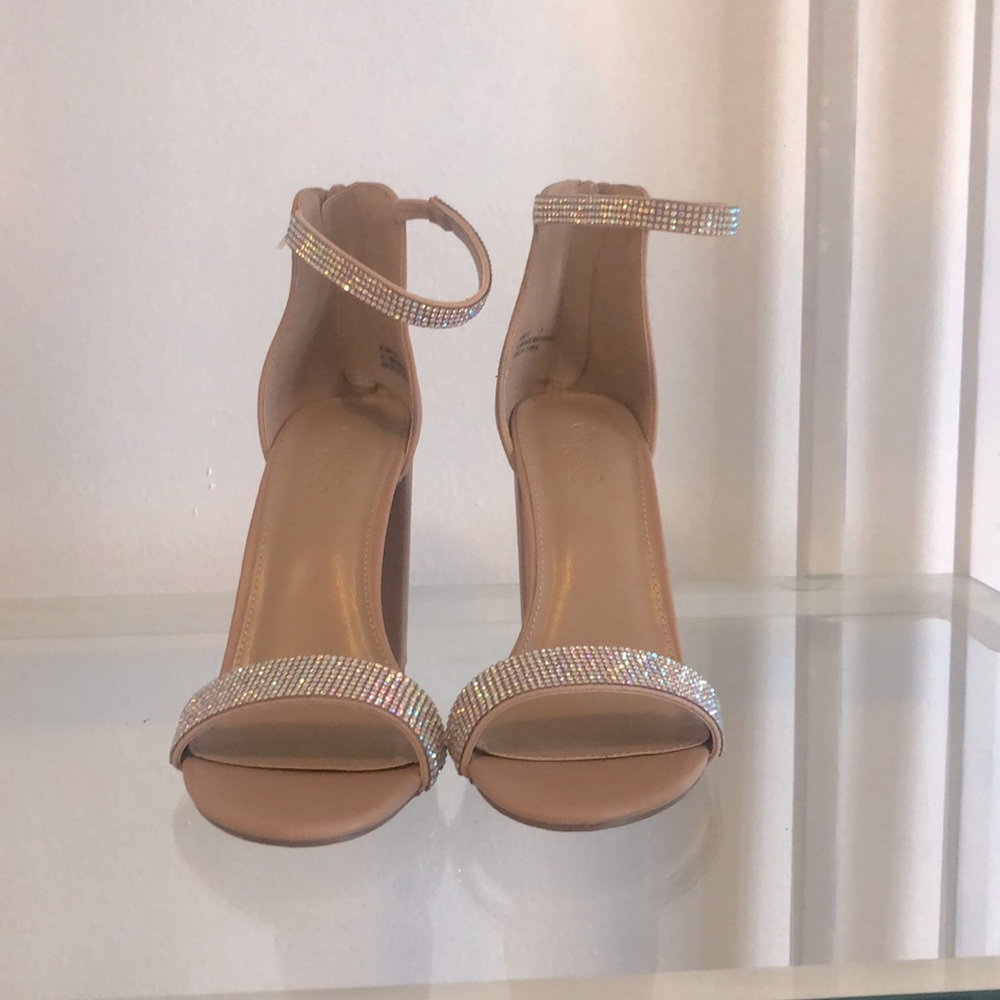 New nude sparkly heels